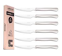 Arcos Lot de 6 Couteaux à Steak en Acier Inoxydable | Couteau Steak | Couteau Couteau Steak Lave vaiselle avec Manche Monobloc | Couteau Steak Monobloc (Steak Fil Lisse)
