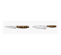 ARCOS Nordika Set de Couteaux Essentiels - 2 Pièces : Grand Couteau de Chef 210mm et Couteau d'Office Mondador 100mm - Acier NITRUM, Manche en Bois d'Ovengkol Naturel Certifié FSC, Kit de Base Cuisine
