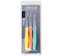 Arcos Nova - Coffret 3 Couteaux D'office (85 Mm), 3 Couleurs