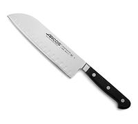 Arcos Opera - Couteau Santoku - Acier Inoxydable Forgé Nitrum 180 mm - Manche Pom Couleur Noir