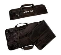 Arcos Sac pour Couteaux Professionnel - Capacité 4 Pièces - 100% Polyester, 46x27,5 cm - Stockage Sécurisé et Portable (Couteaux Non Inclus) - Noir