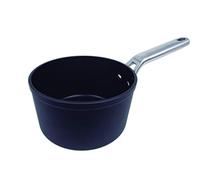 Arcos Série Samoa | Petite casserole Anti-adhésive 20 cm et 2,6 L | Aluminium Forgé | Compatible tous feux | Poignées acier inox effet froid | Économie d'énergie | Noir | FULL INDUCTION