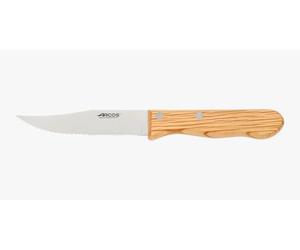 Arcos Serie Forest - Couteau à steak - Lame tranchant en acier inoxydable Nitrum de 125 mm - Manche en bois de chêne - Couleur marron