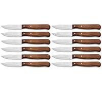 Arcos Série Latina - Boîte de 12 couteaux à éplucher - Lame en acier inoxydable Nitrum 65 mm - Manche en bois - Couleur marron (12 pièces)