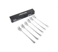 Arcos Série Madrid - Lot de 6 cuillères à soupe dans une boîte cadeau | Cuillère à thé - Monoblock monobloc en acier inoxydable - Taille 220 mm - Couleur argent