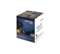 Arcos Série Thera | Batterie de cuisine 4 pièces | Aluminium moulé | Convient à n'importe quelle cuisine | Poignée ergonomique en plastique et silicone | Passe au lave-vaisselle | Couleur noir et bleu