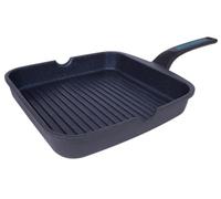 Arcos Série Thera | Poêle Grill Anti-adhésive | Aluminium Coulé | Compatible tous feux | Manches ergonomiques | Économie d'énergie | Va au lave-vaisselle | Noir et Bleu (28x28 cm)