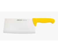 Arcos Séries 2900 - Couperet Couteau de Boucher - Lame Acier Inoxydable Nitrum 215 mm - Manche Polypropylène Couleur Jaune