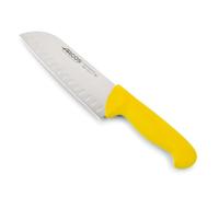 Arcos Séries 2900 - Couteau Santoku Couteaux Japonais - Lame Acier Inoxydable Nitrum 180 mm - Manche Polypropylène Couleur Jaune