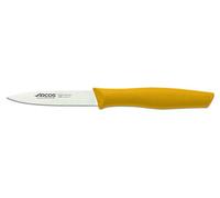 Arcos Séries Nova - Boîte 36 pièces Couteau D'Office Couteau à Éplucher - Lame Acier Inoxydable Nitrum 85 mm - Manche Polypropylène Couleur Jaune (36 pcs)