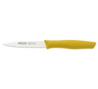 Arcos Séries Nova - Couteau Dentelé D'Office Couteau à Éplucher - Lame Acier Inoxydable Nitrum 100 mm - Manche Polypropylène Couleur Jaune