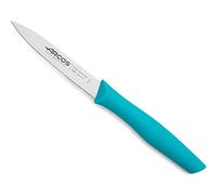 Arcos Séries Nova - Couteau D'Office Couteau à Éplucher - Lame Acier Inoxydable Nitrum 100 mm - Manche Polypropylène Couleur Turquoise