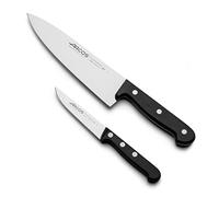 Arcos Set de 2 couteaux de cuisine 285800 – Acier inoxydable Nitrum, lame 363 mm, manche POM noir