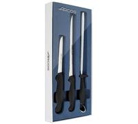 Arcos Set Jamonero 3 Pièces - Couteau à Jambon, Désosseur, Fusil à Aiguiser avec Étui - Acier Inoxydable NITRUM, Manche Ergonomique - Série 2900