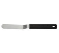 ARCOS Spatule de Cuisine en Acier Inoxydable - Lame Semi-Flexible pour Emplatage de Desserts, Tartes et Lasagnes - Manche Ergonomique, 90 x 200 mm, Noir