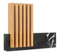 Arcos Support de couteaux Petra - Fabriqué en calcaire et bois - 28 x 36 x 7 cm - Capacité 6 couteaux (couteaux non inclus)