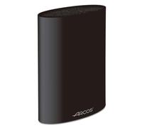 ARCOS Taco Ovale Protecteur de Couteaux jusqu'à 20 Cm. Bloc pour Couteaux au Design Moderne Fabriqué en Caoutchouc Thermoplastique. 220 x 160 x 65 Mm. Couleur Noir