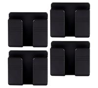 ARCPNRT Support Mural pour Smartphone, 4 Pièces Mural Téléphone Chargement, Boîte de Rangement Adhésive, Support Mural pour Téléphone Multifonction Boîte, Valise de Rangement à Distance(Noir)