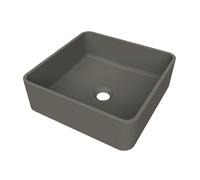 Arcqua Case vasque à poser - carrée - 37x37cm - quartz gris mat WAS658941