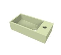 Arcqua Flair lave-mains - 36x18x9cm - marbre de synthèse - 1 trou de robinet - à droite - vert pastel mat WAS703757