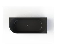 Arcqua Pinto Baignoire demi-îlot - 170x73cm - droite - noir mat BAD124217