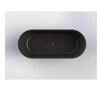 Arcqua Pinto Baignoire îlot 180x80 mat noir BAD127463