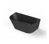 Arcqua Pinto Baignoire îlot semi-encastrée 180x80 mat noir BAD121212