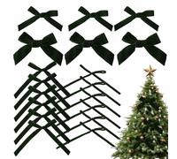 Arcs d’arbre - Arc de velours | Papillon en velours - 5 pouces 18 pièces mini nœuds d'arbre de Noël papillon faits à la main pour la décoration festive, l'artisanat et les embellissements de vacances