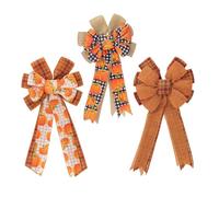 Arcs de couronne d'automne, nœuds de récolte d'automne pour couronne, nœuds de ferme pour dessus B avant, nœud en ruban de citrouille d'arbre d'automne