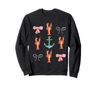 Arcs de homard nautiques marins océaniques ancre bateau voile gourmand Sweatshirt