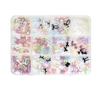 Arcs Papillon Coeur Ongles Art Breloques Conceptions Fournitures Résine Pour Manucure Art Décorations Arcs Coeur Ongles Breloques