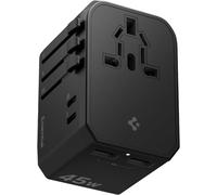 ArcStation 45W Universal Travel Adapter,[4-Ports & PD] Universal Plug Adapter 2 USB C and 2 USB A,International Travel Accessory for English/EU/USA/Australia/Japan-Black