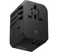 ArcStation 70W Universal Travel Adapter,[5-Ports & PD] Universal Plug Adapter 3 USB C and 2 USB A,International Travel Accessory for English/EU/USA/Australia/Japan-Black