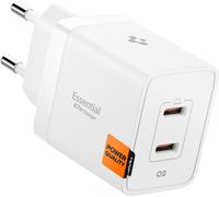 Arcstation Essential 47W Usb C Fast Charger [Compact & 2 Ports] Gan Mini Plug Charger, Pd 3.0, Pps Compatible With Iphone 16 16Th 15 Samsung S25/S24 Pixel 9A/9 Ipad Air Android And More