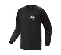 Arc'teryx - T-shirt à manches longues en coton - Kragg SL Cotton Tile LS M Black/Arctic Silk pour Homme en Coton - Taille L - Noir Noir L