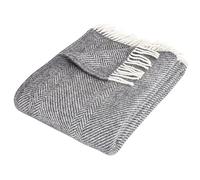 Arctic 59s3032 woolplaid 130 x 200 cm, Herringbone (Gris foncé)