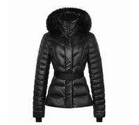 Arctic Army Women's Belted Puffer Jacket, Feminine Silhouette Noir 6 (2XS) Female
