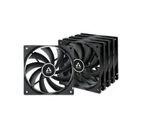 ARCTIC F12 - Kit de 5 Ventilateurs 120mm, 0-1350 RPM, 0.3 Sone, 90.1 m³/h (53 CFM), Palier FDB, 12V, Connecteur 3-Pin, Noir