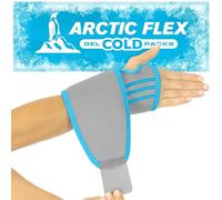 Arctic Flex Poche de glace pour poignet - Support de compression en gel recongelable - Attelle flexible chaude et froide pour blessures, rhumatoïdes, tendinites, gonflements et canal carpien -