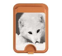 Arctic Fox Porte-cartes magnétique pour iPhone 16 15 14 13 Pro Max Blanc, multicolore
