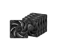ARCTIC Freezer P12 Pro PST - Pack de 5 Ventilateurs 120mm, 600-3000 RPM, 77 CFM, Roulement FDB, PWM, Noir, Connecteur 4-Pin, Pression Statique 6.9 mmH2O