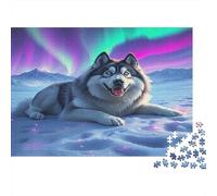 Arctic Husky mentir Puzzle 1000 Pièces Adulte sans Poussière, Puzzle Difficile énigme De Compétence Logique pour Une Activité Zen, Puzzle Cadeau d'anniversaire 70x50cm/1000pcs