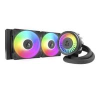 ARCTIC Liquid Freezer III Pro 240 A-RGB (noir) - Refroidisseur CPU AIO, 2 x 120 mm refroidissement à eau, radiateur 38 mm, pompe PWM, ventilateur VRM, AMD AM5/AM4, Intel LGA1851/1700 Cadre de contact