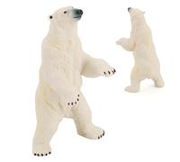 Arctic Miniatures - Modèle d'ours polaire | Sculpture réaliste d’ours polaire | Statues de jouets d'animaux | Petite figurine de collection | Sculpture d'ours arctique debout pour garçons, filles et e