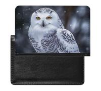 Arctic Owl Étui de passeport sécurisé en cuir synthétique pour cartes de crédit et passeport pour homme et femme, blanc, taille unique, moderne, blanc, Taille unique, Moderne