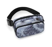 Arctic Owl Sac banane tendance avec sangle réglable pour entraînement en plein air cyclisme Unisexe Blanc 20 x 13 cm, blanc, 20x13cm, Sac banane