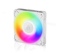 ARCTIC P12 Pro A-RGB (White) - Puissant Ventilateur Premium, Ventilateur PWM 120 mm avec répartiteur de câble en Y, 600-3000 RPM, 0 RPM <5% PWM, 5V Digital RGB, palier Fluid Dynamic, 4-Pin - Blanc