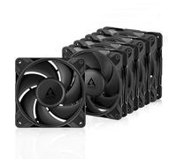ARCTIC P12 Pro PST (5 Piéces) - Ventilateur Puissant et Haut de Gamme, Ventilateur PWM 120 mm avec Câble Répartiteur en Y, 600-3000 rpm, 0 rpm <5% PWM, Palier à dynamique des fluides, 4 Broches - Noir