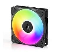 ARCTIC P12 Pro Reverse A-RGB - 120 mm Ventilateur Premium avec flux d'air inversé, Ventilateur PWM avec répartiteur de câble en Y, 500-3000 rpm, 0 rpm <5% PWM, 5V Digital RGB, FDB, 4-Pin - Noir