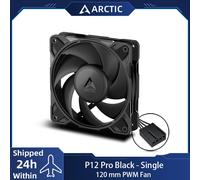 ARCTIC P12 Pro, ventilateur de boîtier haute performance de 120 mm, contrôlé PWM 400 à 3000 tr/min, optimisé pour la pression statique, roulement dynamique fluide F12 BK 5Pcs